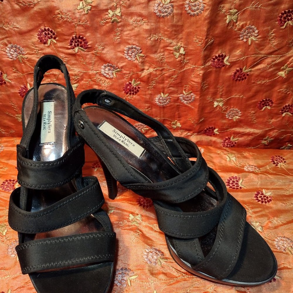 Vera Wang Strappy Slip-On High Heel Shoes